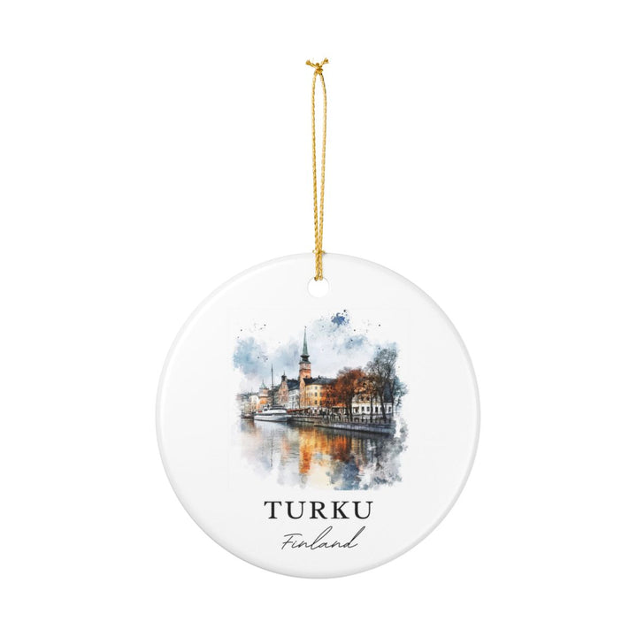Turku Finland Ornament: Unique Turku Souvenir, Turku Finland Xmas Decor, and Authentic Turku Gift