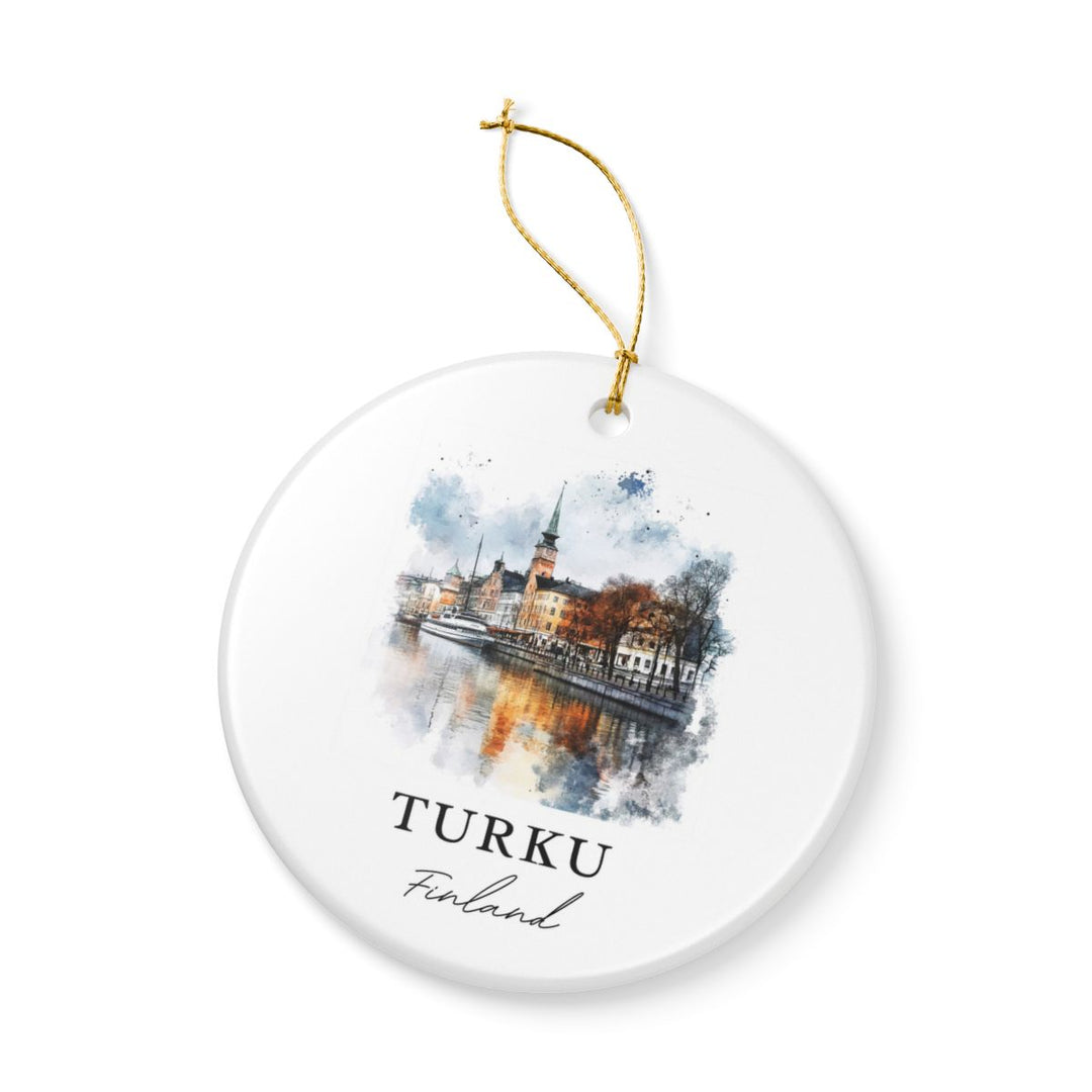 Turku Finland Ornament: Unique Turku Souvenir, Turku Finland Xmas Decor, and Authentic Turku Gift