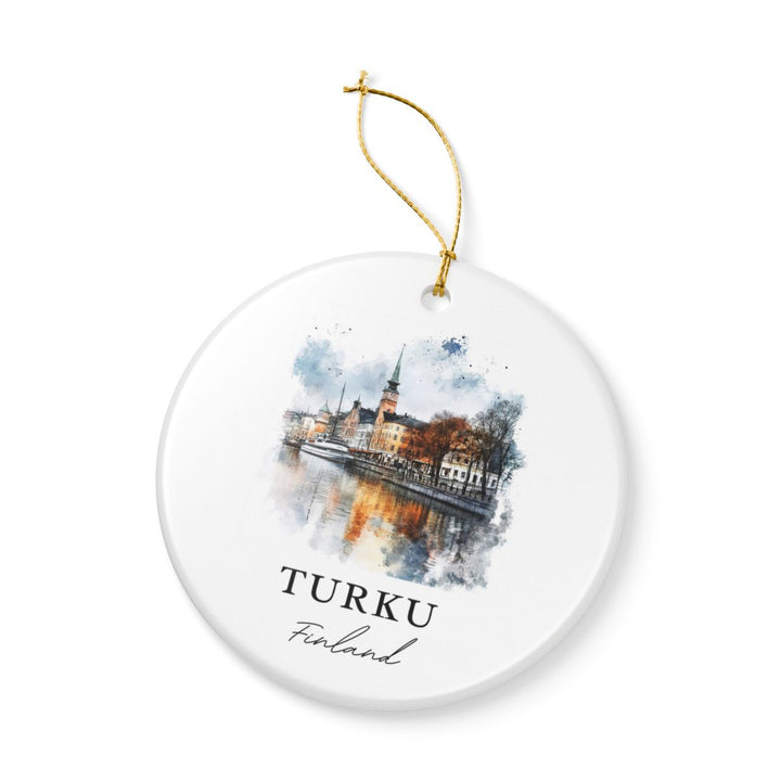 Turku Finland Ornament: Unique Turku Souvenir, Turku Finland Xmas Decor, and Authentic Turku Gift