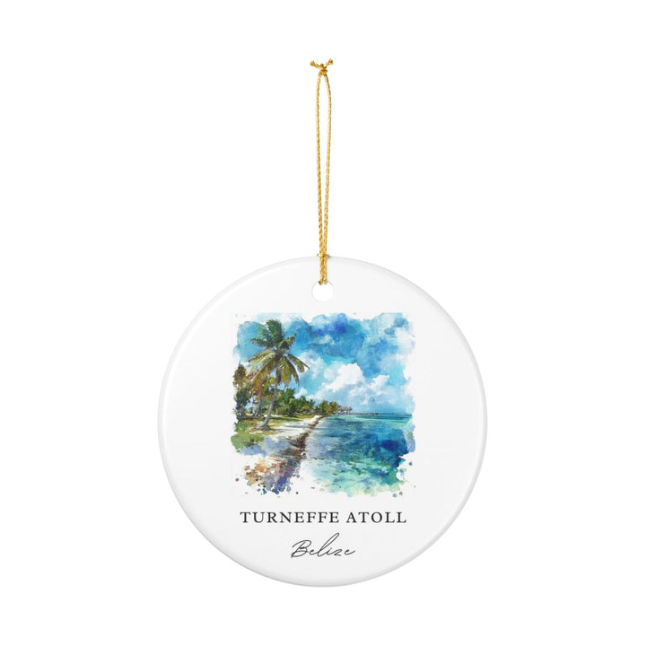 Turneffe Atoll Belize Ornament: Unique Turneffe Atoll Belize Souvenir, Turneffe Atoll Belize Xmas Decor, and Authentic Turneffe Atoll Belize Gift