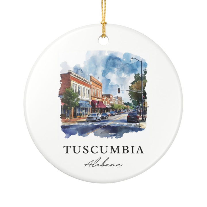 Tuscumbia Alabama Ornament: Unique Tuscumbia Souvenir, Tuscumbia Alabama Xmas Decor, and Authentic Tuscumbia Gift