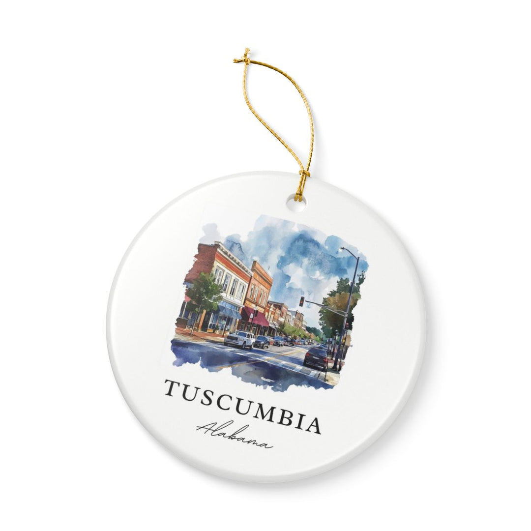 Tuscumbia Alabama Ornament: Unique Tuscumbia Souvenir, Tuscumbia Alabama Xmas Decor, and Authentic Tuscumbia Gift