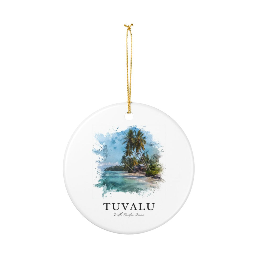 Tuvalu South Pacific Ocean Ornament: Unique Tuvalu South Pacific Ocean Souvenir, Tuvalu South Pacific Ocean Xmas Decor