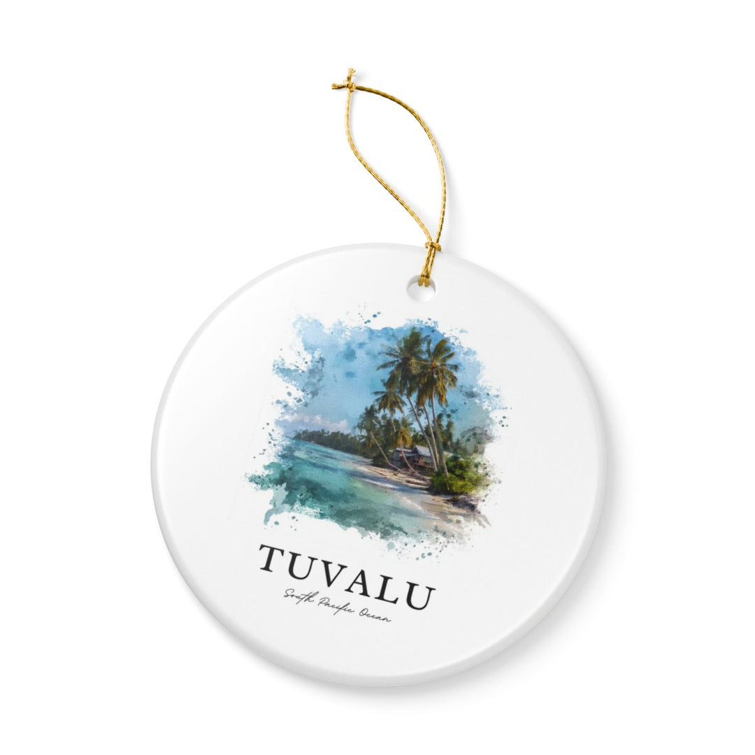 Tuvalu South Pacific Ocean Ornament: Unique Tuvalu South Pacific Ocean Souvenir, Tuvalu South Pacific Ocean Xmas Decor