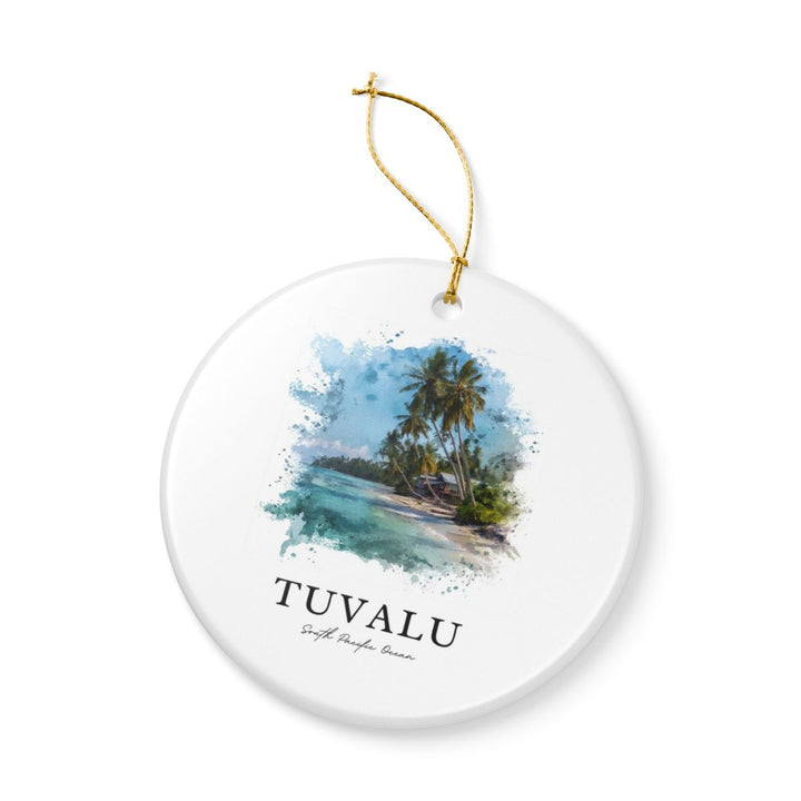 Tuvalu South Pacific Ocean Ornament: Unique Tuvalu South Pacific Ocean Souvenir, Tuvalu South Pacific Ocean Xmas Decor