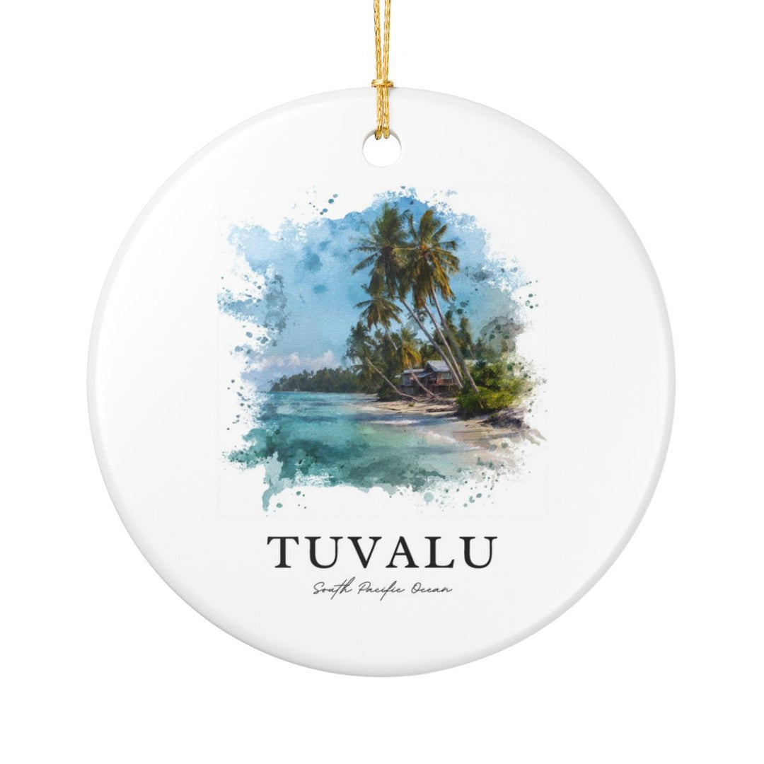 Tuvalu South Pacific Ocean Ornament: Unique Tuvalu South Pacific Ocean Souvenir, Tuvalu South Pacific Ocean Xmas Decor