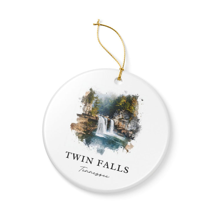 Twin Falls Tennessee USA Ornament: Unique Twin Falls Souvenir, Twin Falls Tennessee Xmas Decor, and Authentic Twin Falls Gift