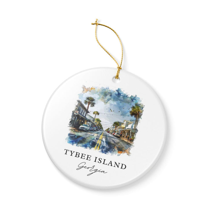 Tybee Island Georgia Ornament: Unique Tybee Island Souvenir, Tybee Island Georgia Xmas Decor, and Authentic Tybee Island Gift