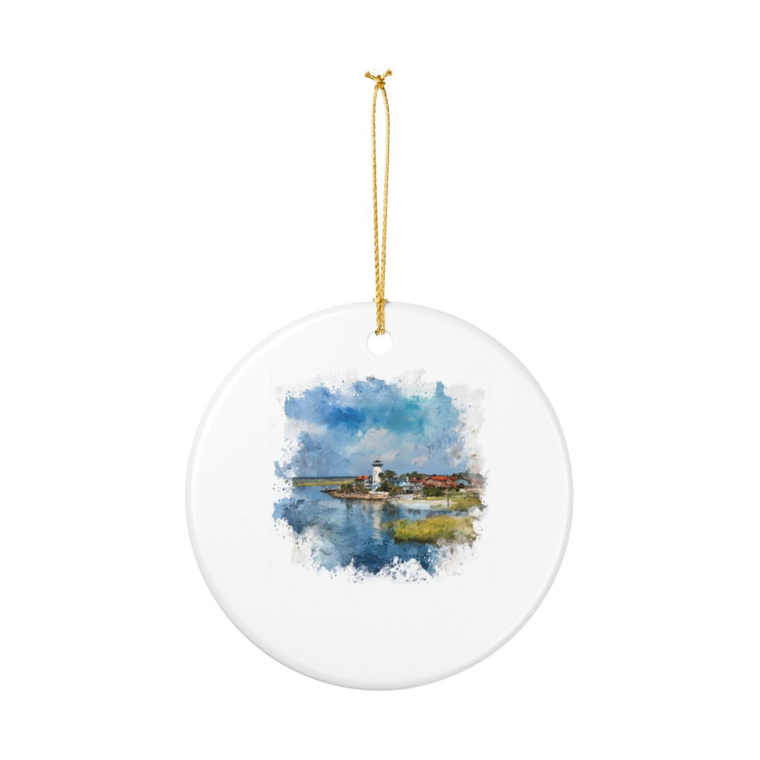 Tybee Island Ornament: Unique Tybee Island Souvenir, Tybee Island Xmas Decor, and Authentic Tybee Island Gift
