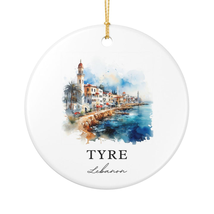 Tyre Lebanon Ornament: Unique Tyre Lebanon Souvenir, Tyre Lebanon Xmas Decor, and Authentic Tyre Lebanon Gift