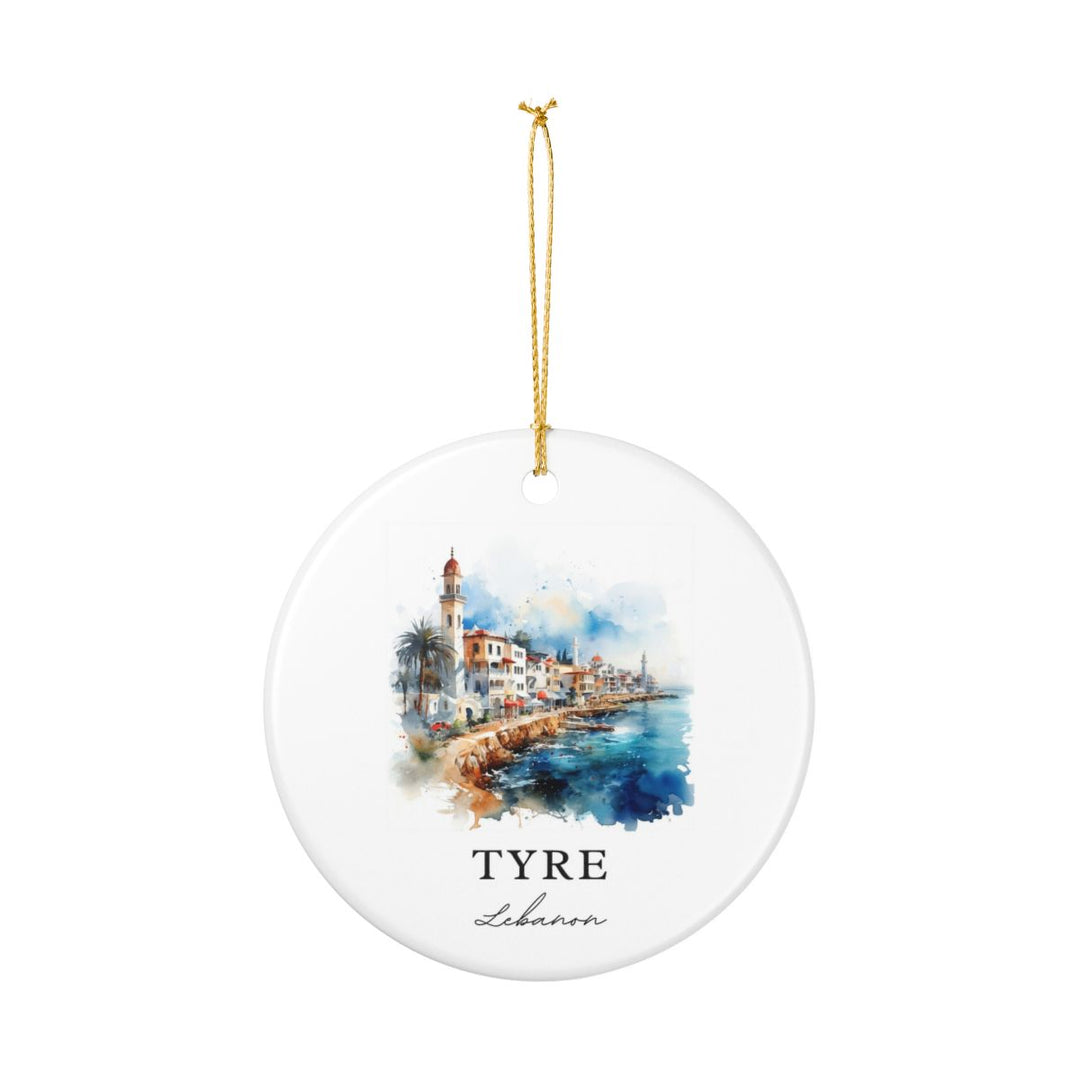 Tyre Lebanon Ornament: Unique Tyre Lebanon Souvenir, Tyre Lebanon Xmas Decor, and Authentic Tyre Lebanon Gift