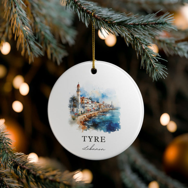 Tyre Lebanon Ornament: Unique Tyre Lebanon Souvenir, Tyre Lebanon Xmas Decor, and Authentic Tyre Lebanon Gift