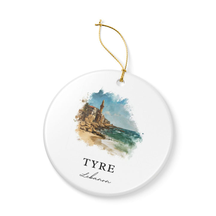 Tyre Lebanon Ornament: Unique Tyre Lebanon Souvenir, Tyre Lebanon Xmas Decor, and Authentic Tyre Lebanon Gift