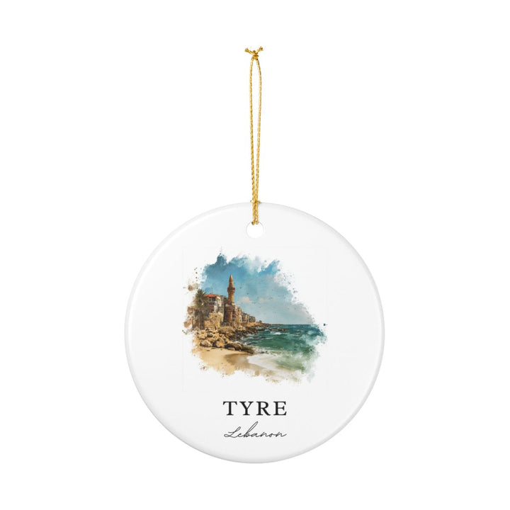 Tyre Lebanon Ornament: Unique Tyre Lebanon Souvenir, Tyre Lebanon Xmas Decor, and Authentic Tyre Lebanon Gift