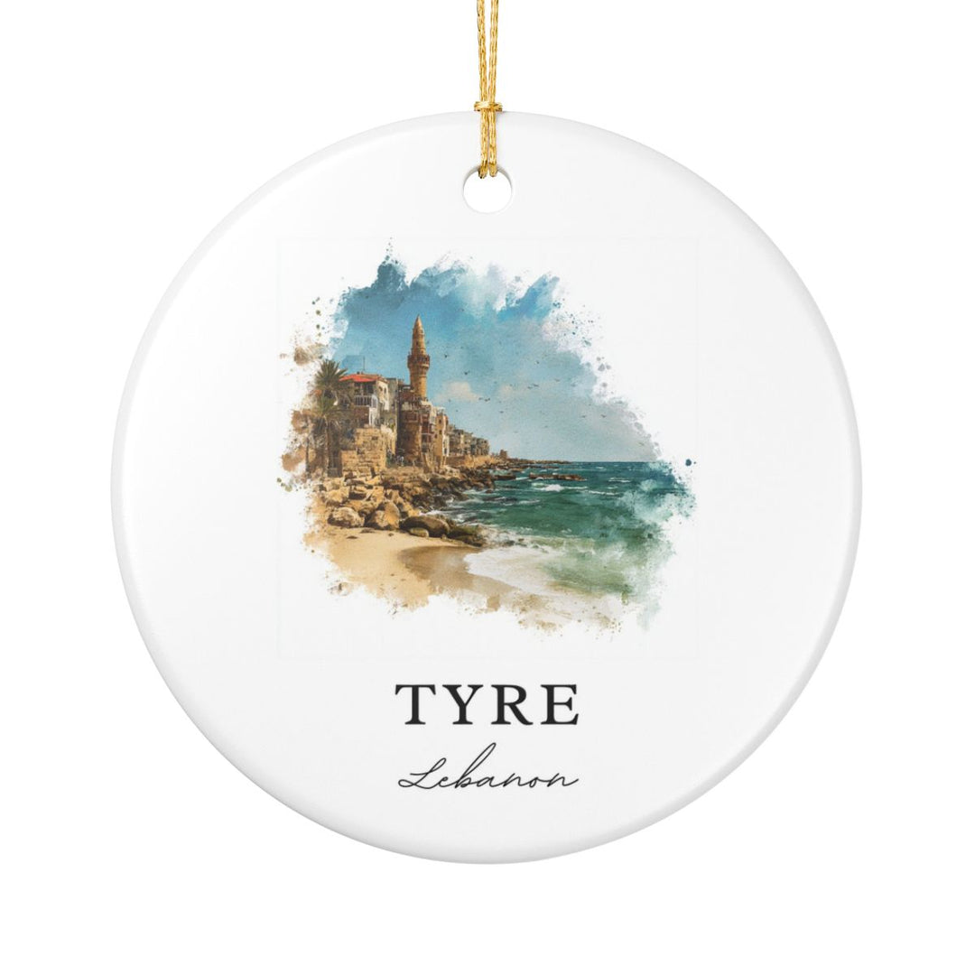 Tyre Lebanon Ornament: Unique Tyre Lebanon Souvenir, Tyre Lebanon Xmas Decor, and Authentic Tyre Lebanon Gift
