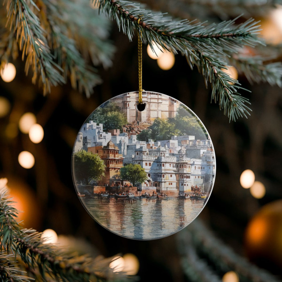 Udaipur India Ornament: Unique Udaipur Souvenir, Udaipur India Xmas Decor, and Authentic Udaipur Gift