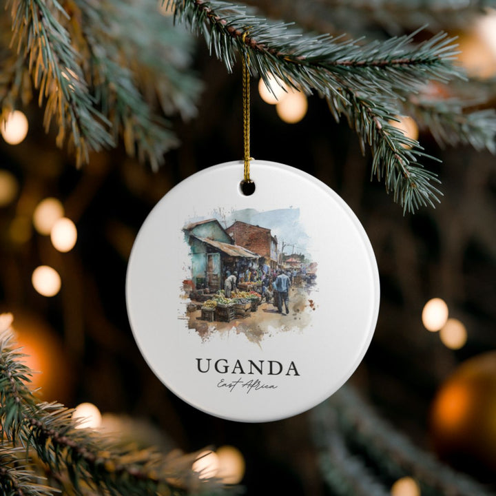Uganda Africa Ornament: Unique Uganda Souvenir, Uganda Africa Xmas Decor, and Authentic Uganda Gift