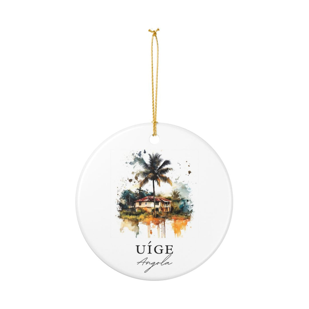 Uíge Angola Ornament: Unique Uíge Angola Souvenir, Uíge Angola Xmas Decor, and Authentic Uíge Angola Gift