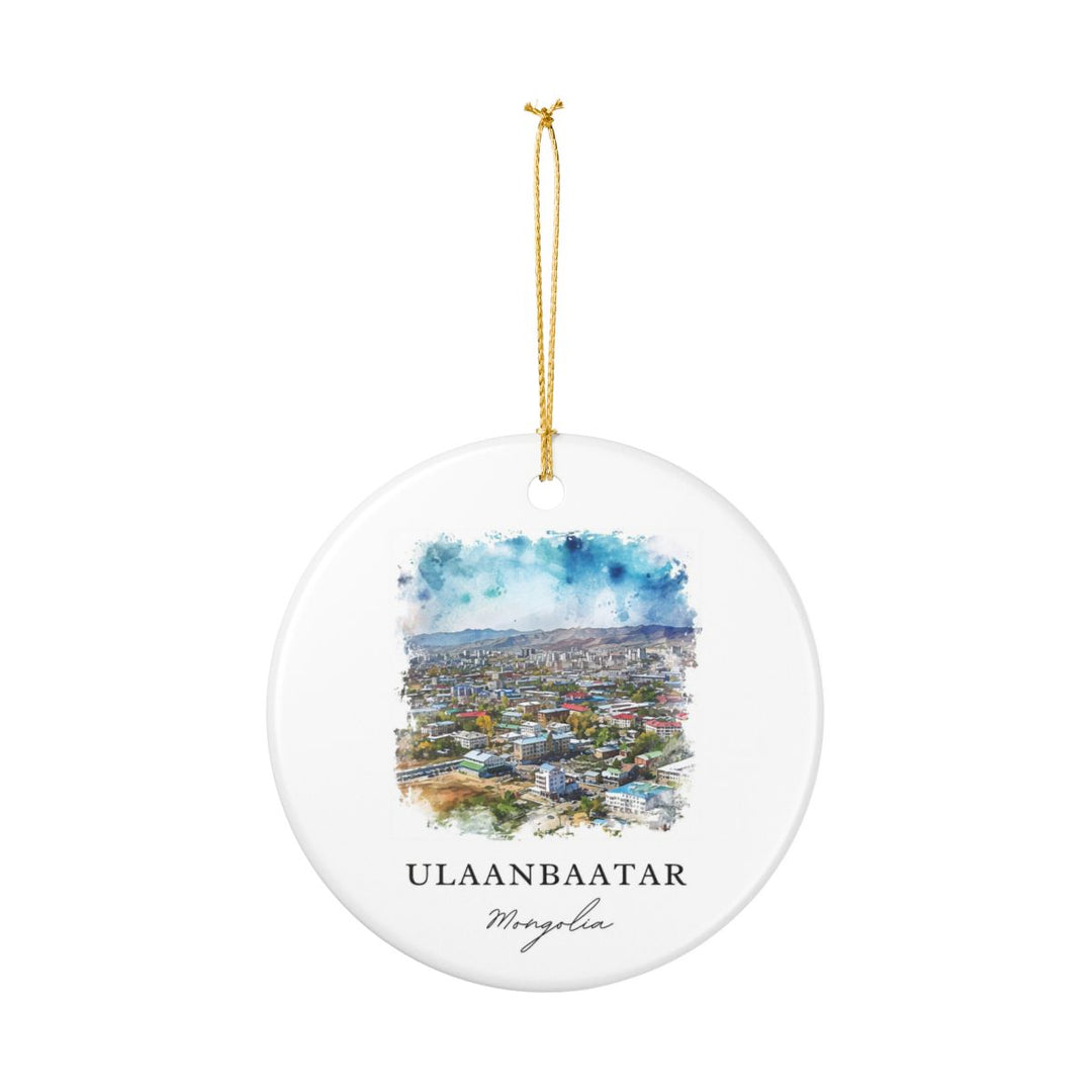 Ulaanbaatar Mongolia Ornament: Unique Ulaanbaatar Mongolia Souvenir, Ulaanbaatar Mongolia Xmas Decor, and Authentic Ulaanbaatar Mongolia Gift