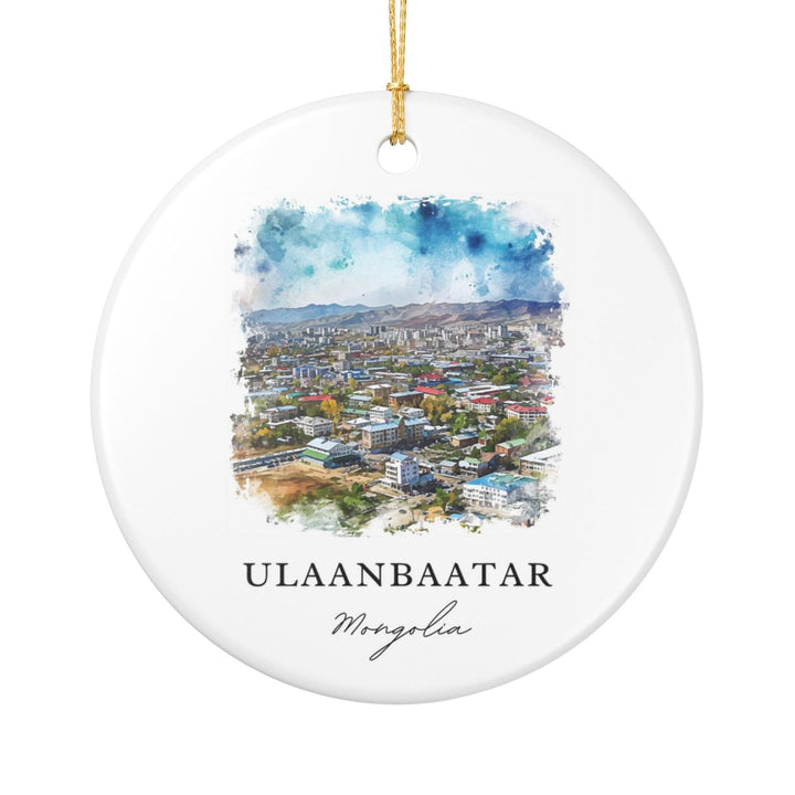 Ulaanbaatar Mongolia Ornament: Unique Ulaanbaatar Mongolia Souvenir, Ulaanbaatar Mongolia Xmas Decor, and Authentic Ulaanbaatar Mongolia Gift