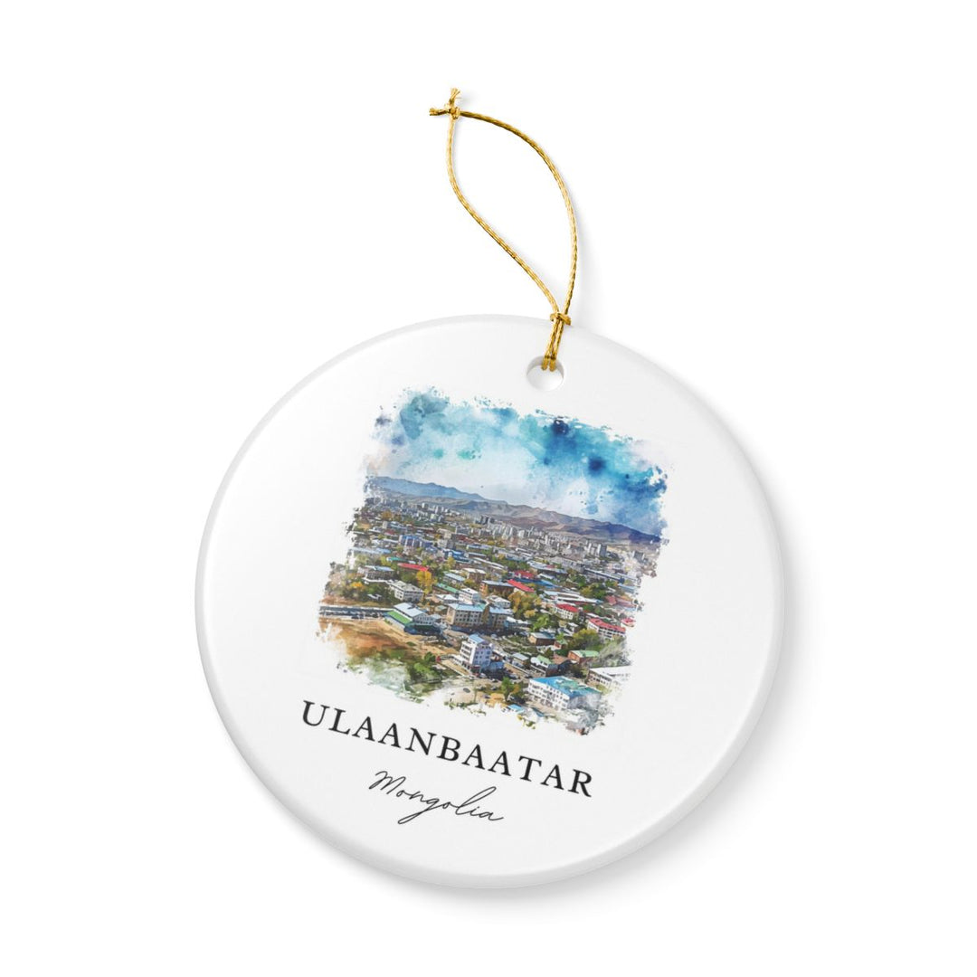 Ulaanbaatar Mongolia Ornament: Unique Ulaanbaatar Mongolia Souvenir, Ulaanbaatar Mongolia Xmas Decor, and Authentic Ulaanbaatar Mongolia Gift