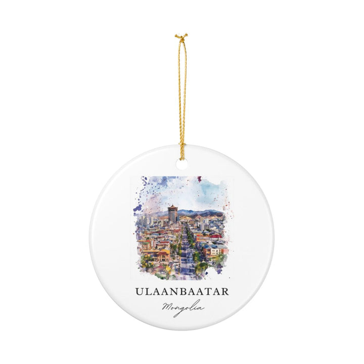 Ulaanbaatar Mongolia Ornament: Unique Ulaanbaatar Mongolia Souvenir, Ulaanbaatar Mongolia Xmas Decor, and Authentic Ulaanbaatar Mongolia Gift