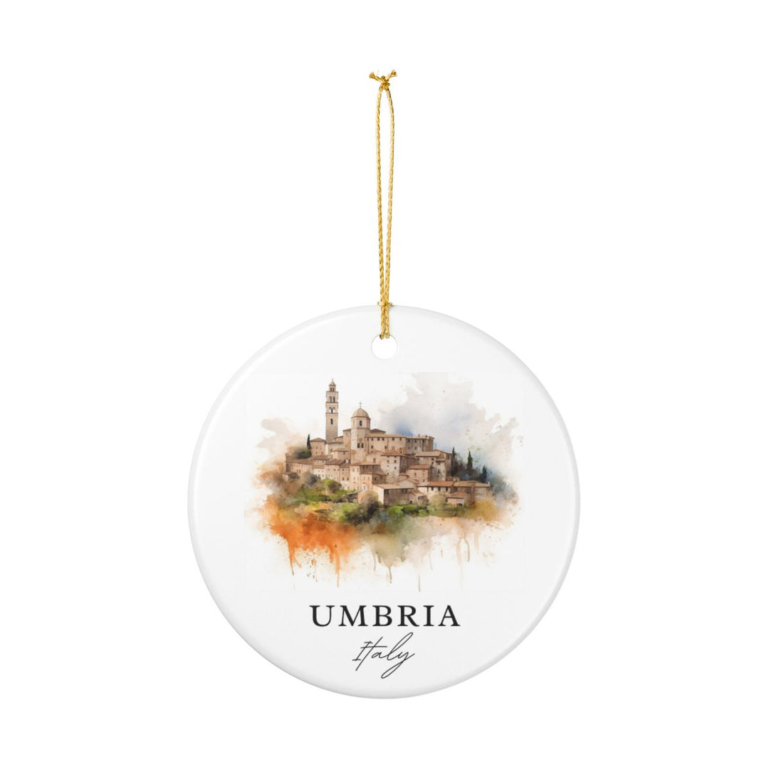 Umbria Italy Ornament: Unique Umbria Souvenir, Umbria Italy Xmas Decor, and Authentic Umbria Gift