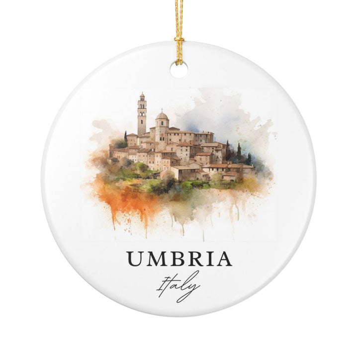 Umbria Italy Ornament: Unique Umbria Souvenir, Umbria Italy Xmas Decor, and Authentic Umbria Gift