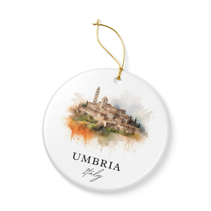 Umbria Italy Ornament: Unique Umbria Souvenir, Umbria Italy Xmas Decor, and Authentic Umbria Gift