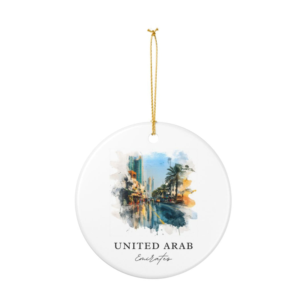 United Arab Emirates UAE Ornament: Unique United Arab Emirates Souvenir, United Arab Emirates Xmas Decor, and Authentic United Arab Emirates Gift