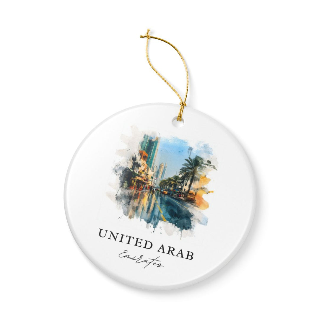 United Arab Emirates UAE Ornament: Unique United Arab Emirates Souvenir, United Arab Emirates Xmas Decor, and Authentic United Arab Emirates Gift