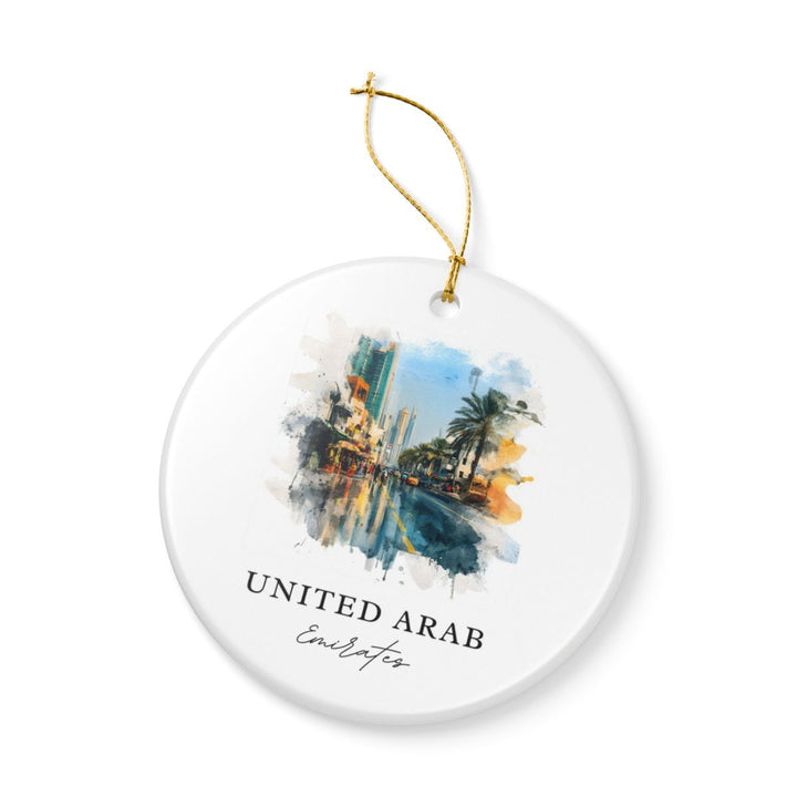 United Arab Emirates UAE Ornament: Unique United Arab Emirates Souvenir, United Arab Emirates Xmas Decor, and Authentic United Arab Emirates Gift