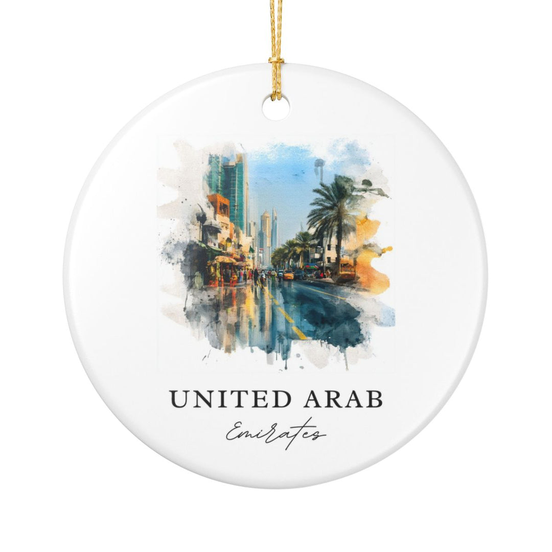 United Arab Emirates UAE Ornament: Unique United Arab Emirates Souvenir, United Arab Emirates Xmas Decor, and Authentic United Arab Emirates Gift