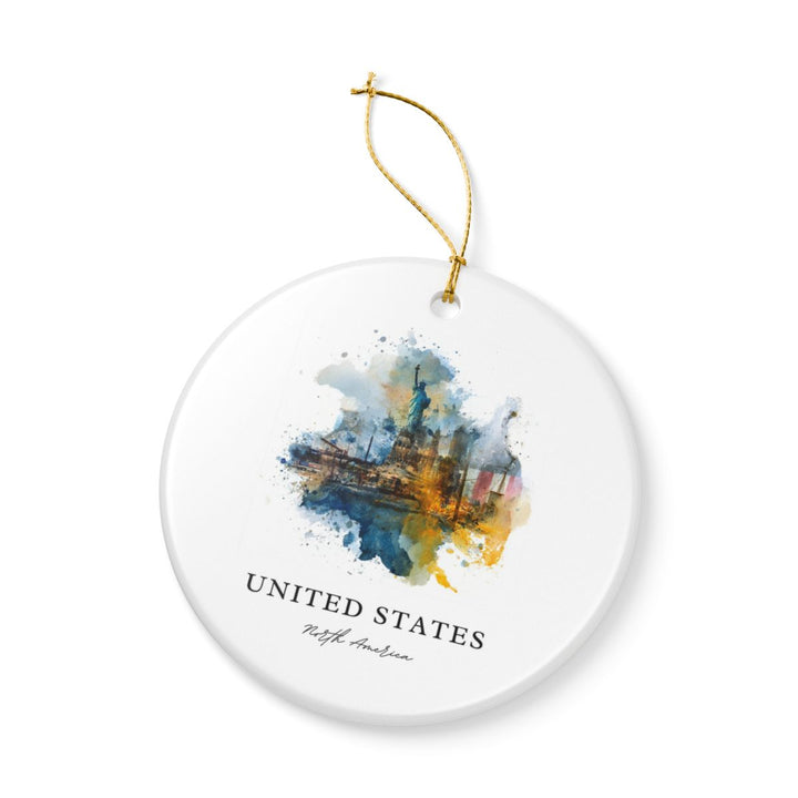 United States Ornament: Unique United States Souvenir, United States Xmas Decor, and Authentic United States Gift