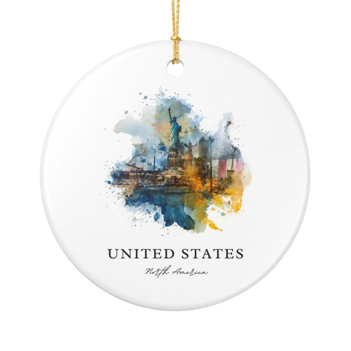 United States Ornament: Unique United States Souvenir, United States Xmas Decor, and Authentic United States Gift