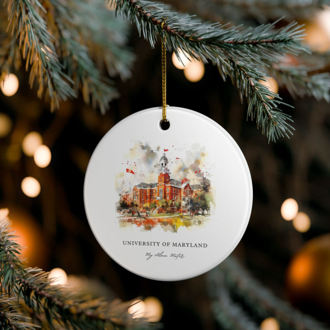 University of Maryland Maryland Ornament: Unique University of Maryland Souvenir, University of Maryland Maryland Xmas Decor, and Authentic University of Maryland Gift