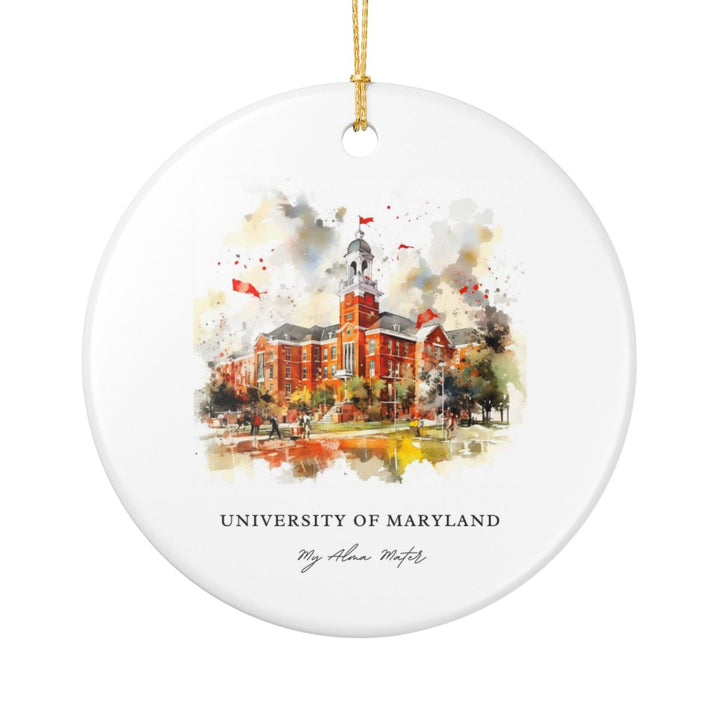University of Maryland Maryland Ornament: Unique University of Maryland Souvenir, University of Maryland Maryland Xmas Decor, and Authentic University of Maryland Gift