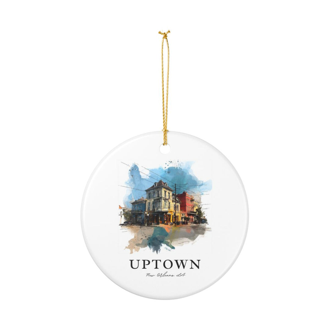 Uptown New Orleans Louisiana Ornament: Unique Uptown New Orleans Souvenir, Uptown New Orleans Xmas Decor, and Authentic Uptown New Orleans Gift