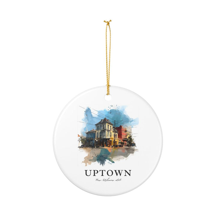 Uptown New Orleans Louisiana Ornament: Unique Uptown New Orleans Souvenir, Uptown New Orleans Xmas Decor, and Authentic Uptown New Orleans Gift