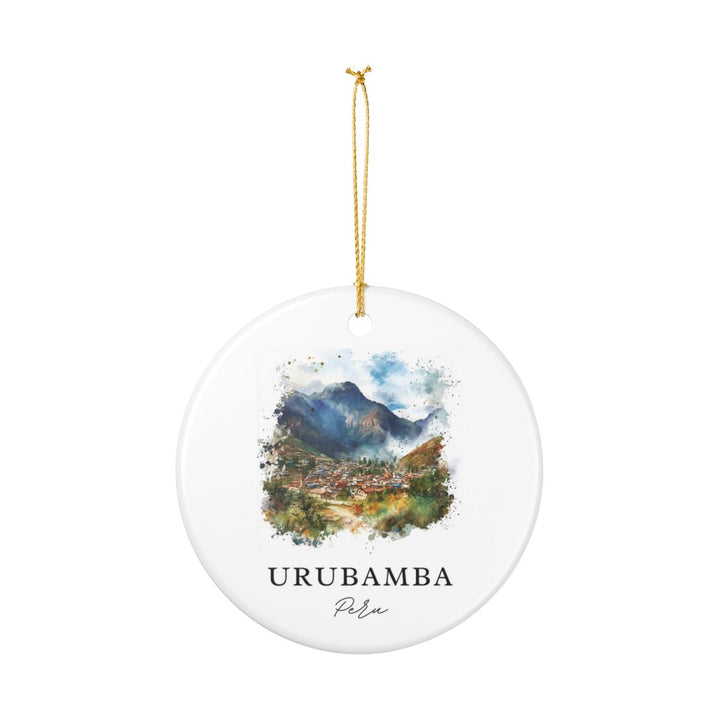 Urubamba Peru Ornament: Unique Urubamba Souvenir, Urubamba Peru Xmas Decor, and Authentic Urubamba Gift