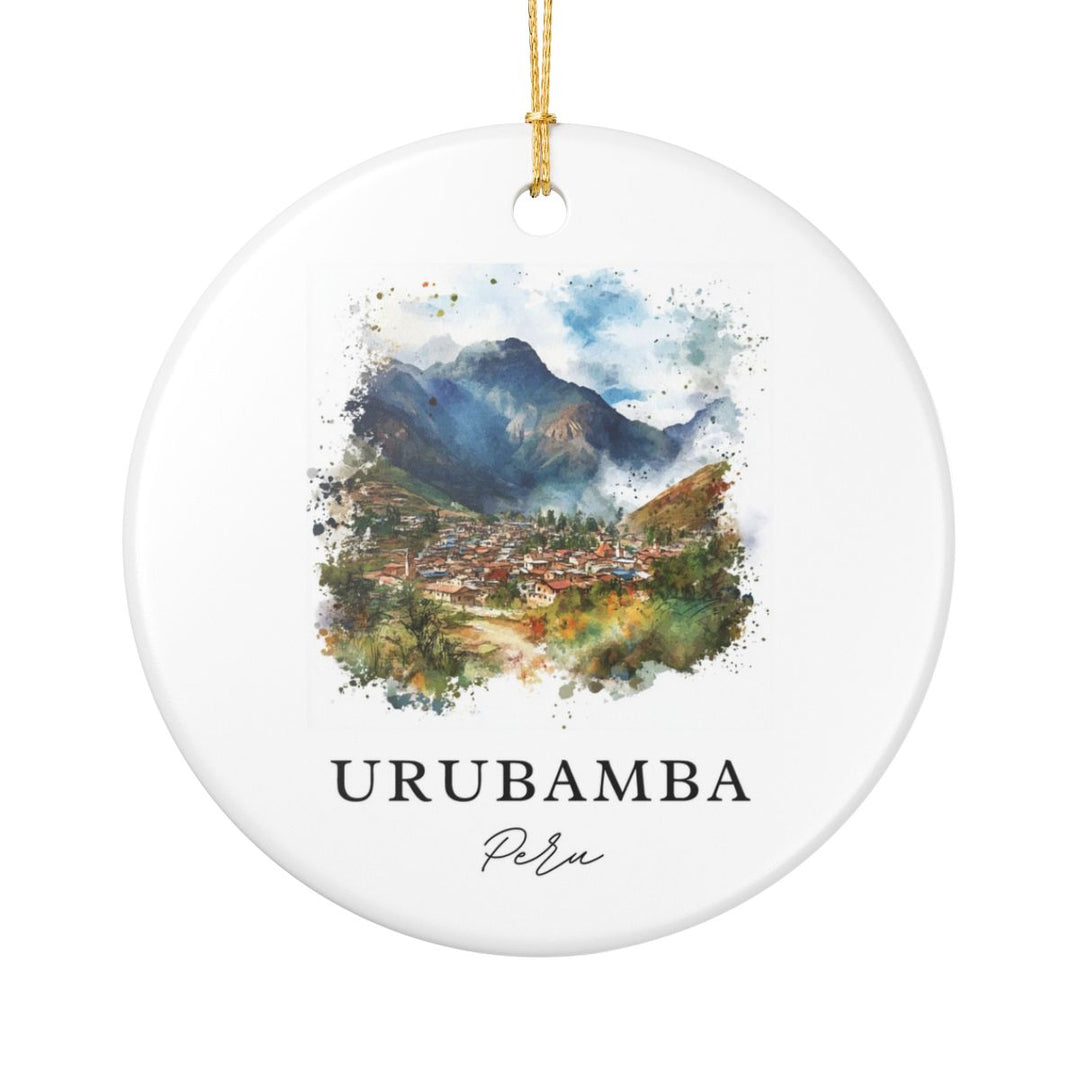Urubamba Peru Ornament: Unique Urubamba Souvenir, Urubamba Peru Xmas Decor, and Authentic Urubamba Gift
