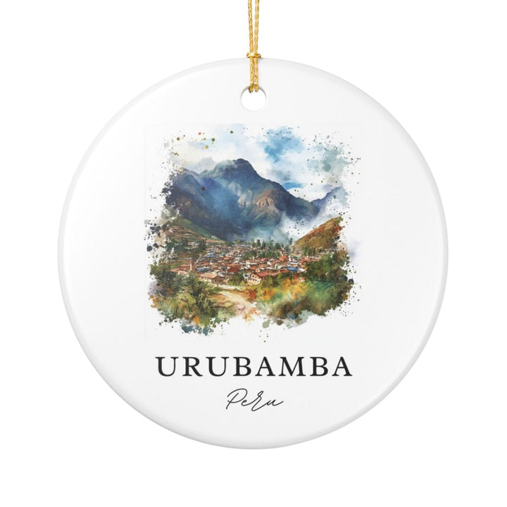 Urubamba Peru Ornament: Unique Urubamba Souvenir, Urubamba Peru Xmas Decor, and Authentic Urubamba Gift