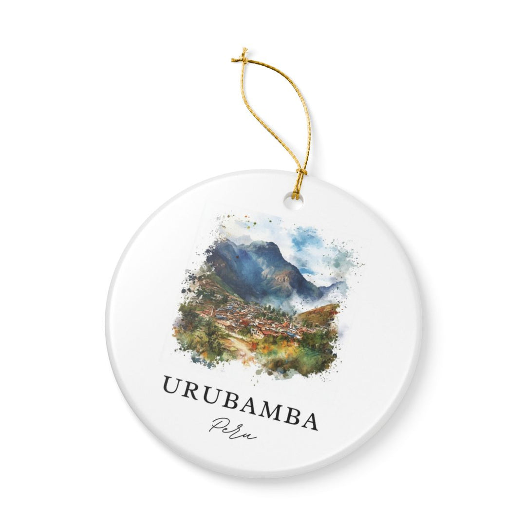 Urubamba Peru Ornament: Unique Urubamba Souvenir, Urubamba Peru Xmas Decor, and Authentic Urubamba Gift