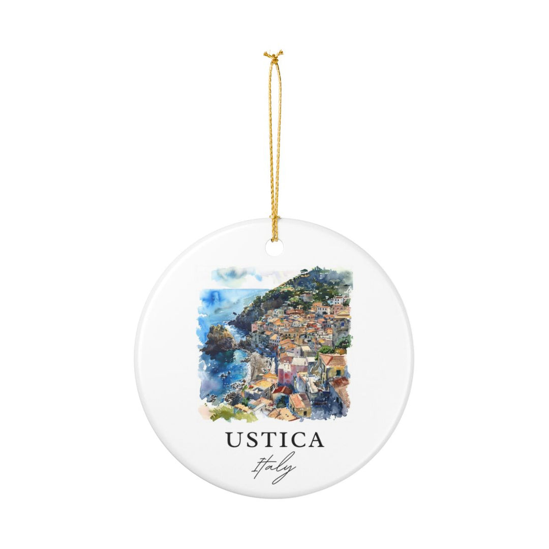 Ustica Italy Ornament: Unique Ustica Souvenir, Ustica Italy Xmas Decor, and Authentic Ustica Gift