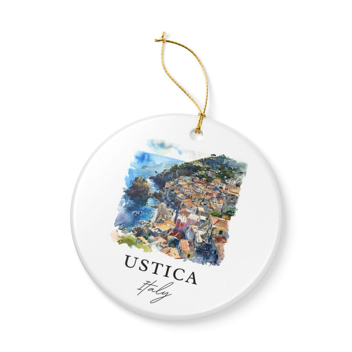 Ustica Italy Ornament: Unique Ustica Souvenir, Ustica Italy Xmas Decor, and Authentic Ustica Gift