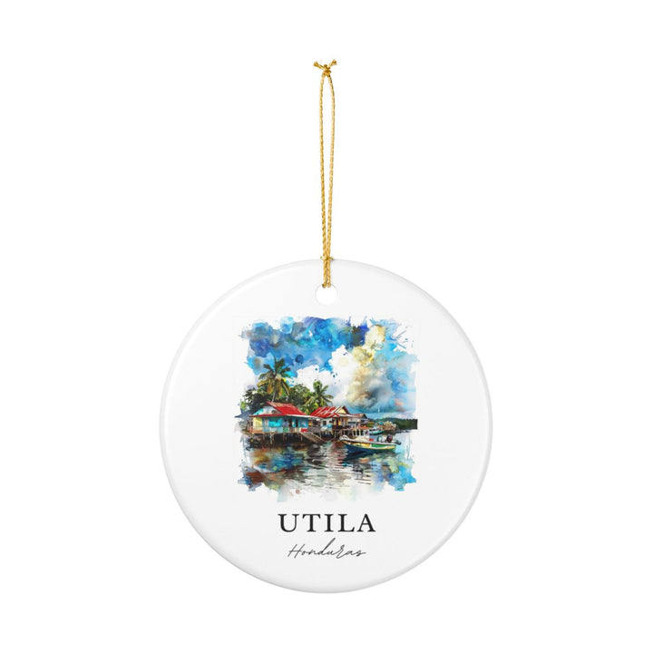 Utila Honduras Ornament: Unique Utila Honduras Souvenir, Utila Honduras Xmas Decor, and Authentic Utila Honduras Gift