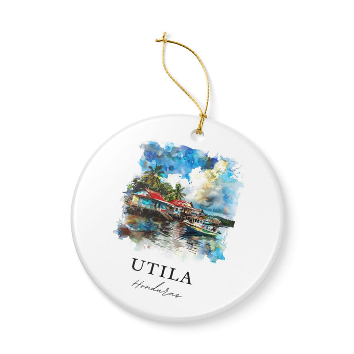 Utila Honduras Ornament: Unique Utila Honduras Souvenir, Utila Honduras Xmas Decor, and Authentic Utila Honduras Gift
