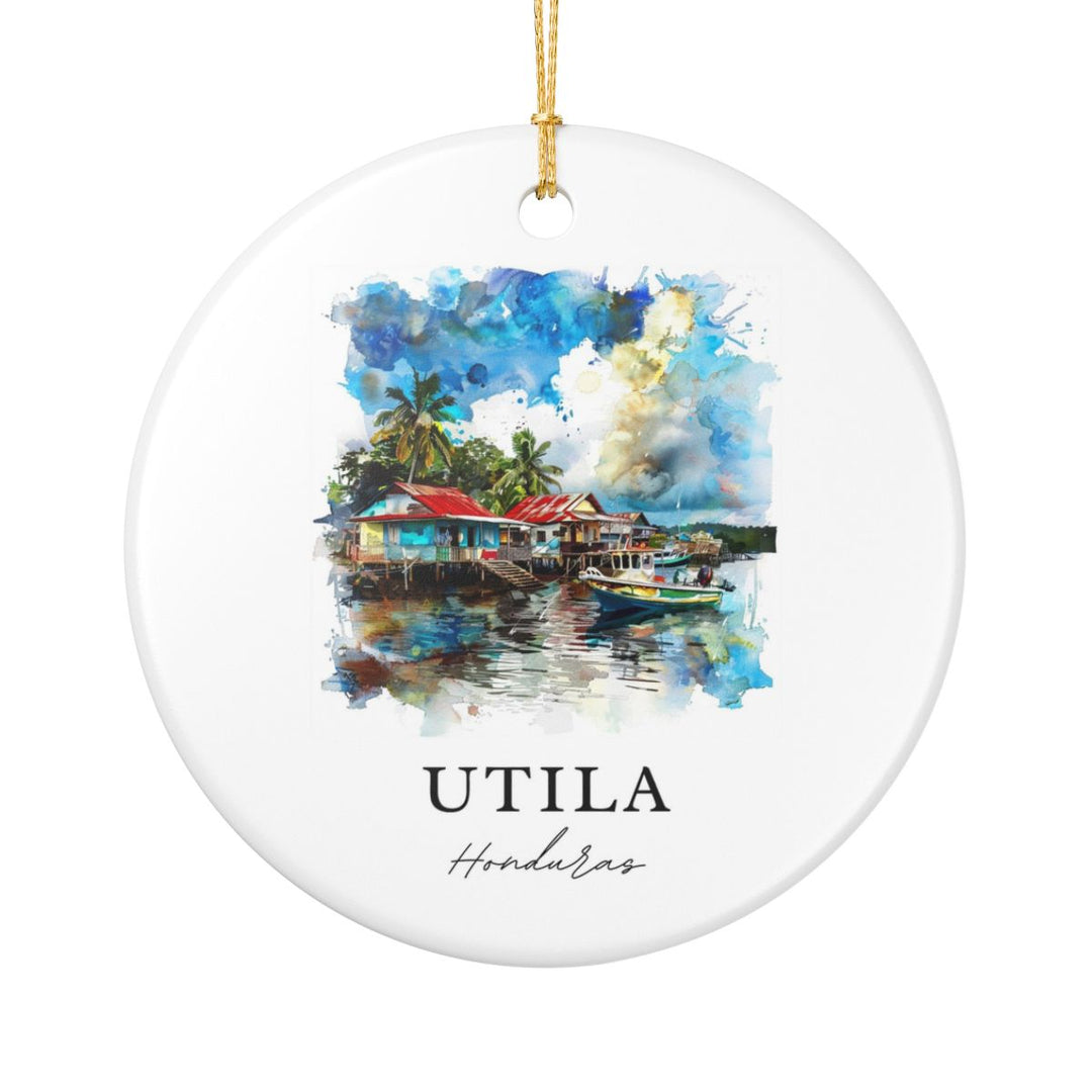 Utila Honduras Ornament: Unique Utila Honduras Souvenir, Utila Honduras Xmas Decor, and Authentic Utila Honduras Gift