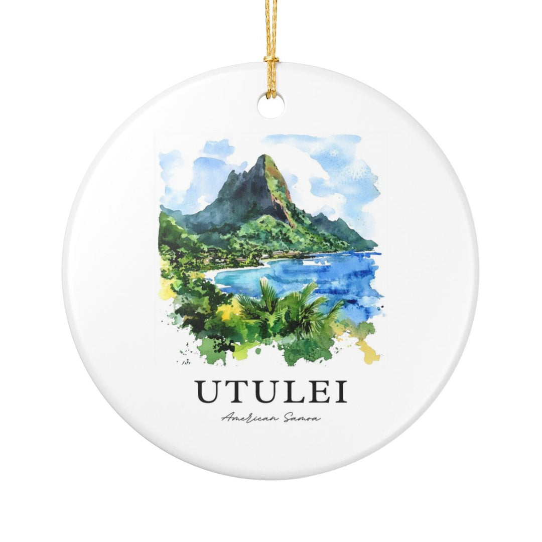 Utulei American Samoa Ornament: Unique Utulei American Samoa Souvenir, Utulei American Samoa Xmas Decor, and Authentic Utulei American Samoa Gift