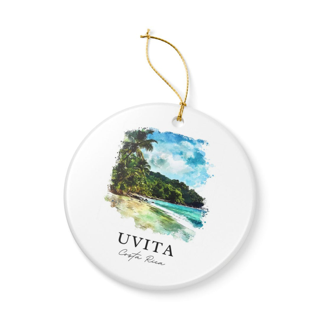 Uvita Costa Rica Ornament: Unique Uvita Costa Rica Souvenir, Uvita Costa Rica Xmas Decor, and Authentic Uvita Costa Rica Gift